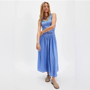 NWOT Free People Pearl Floral Maxi Embroidered Dress Size Small